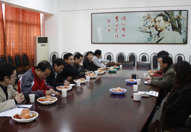 在淮阴师范学院外文系考察交流